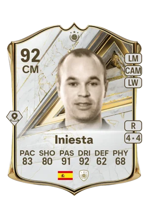 Iniesta - 92 - Base Icon EA FC 27 card