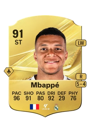 Mbappé - 91 - Rare EA FC 27 card