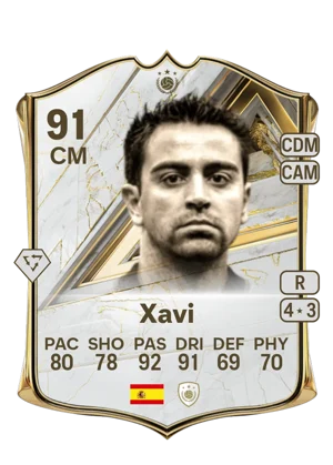 Xavi - 91 - Base Icon EA FC 27 card