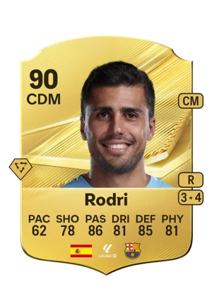 Rodri - 90 - Rare EA FC 27 card