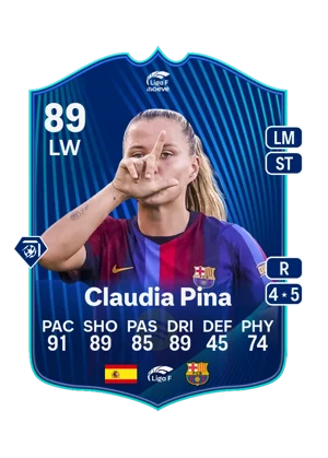 Claudia Pina - 89 - POTM Liga F EA FC 27 card