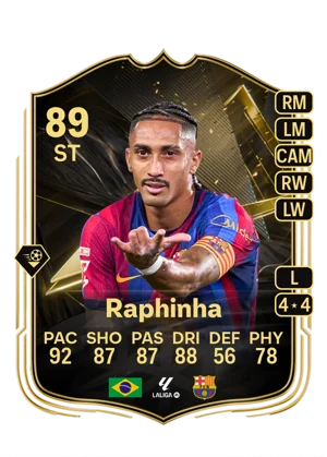 Raphinha - 89 - Team of the week EA FC 27 card