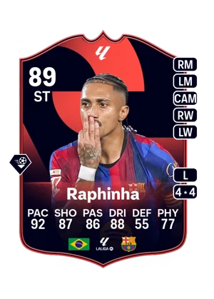 Raphinha - 89 - POTM LaLiga EA Sports EA FC 27 card