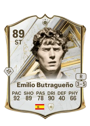 Emilio Butragueño - 89 - Base Icon EA FC 27 card