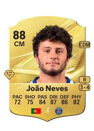 João Neves - 88 - Rare EA FC 27 card