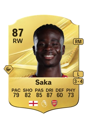 Saka - 87 - Rare EA FC 27 card