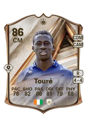 Touré - 86 - Debut International Icon EA FC 27 card