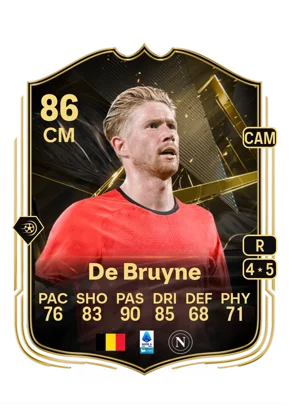 De Bruyne - 86 - Team of the week EA FC 27 card
