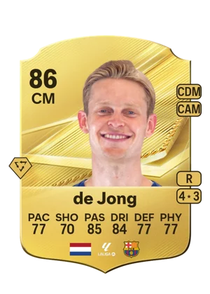 de Jong - 86 - Rare EA FC 27 card