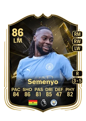 Semenyo - 86 - Team of the week EA FC 27 card
