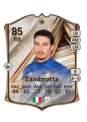 Zambrotta - 85 - Debut International Icon EA FC 27 card