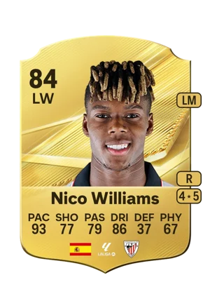 Nico Williams - 84 - Rare EA FC 27 card