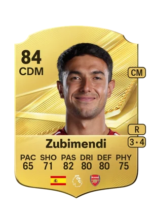 Zubimendi - 84 - Rare EA FC 27 card