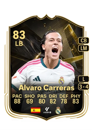 Álvaro Carreras - 83 - Team of the week EA FC 27 card