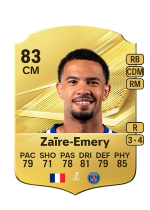 Zaïre-Emery - 83 - Rare EA FC 27 card