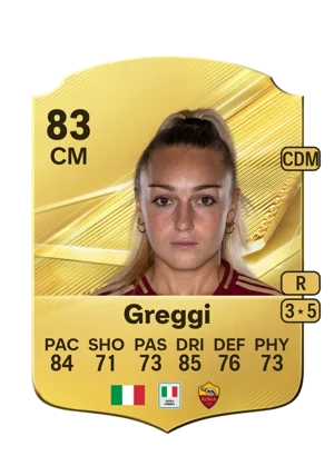 Greggi - 83 - Rare EA FC 27 card