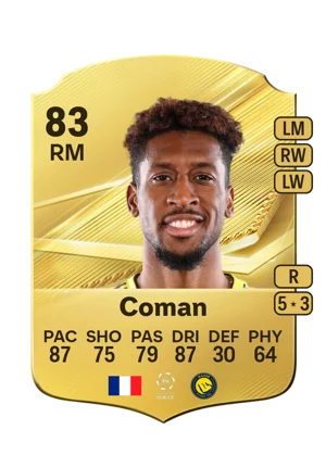 Coman - 83 - Rare EA FC 27 card