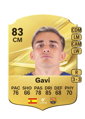 Gavi - 83 - Rare EA FC 27 card