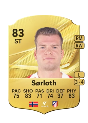 Sørloth - 83 - Rare EA FC 27 card