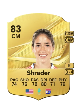 Shrader - 83 - Rare EA FC 27 card