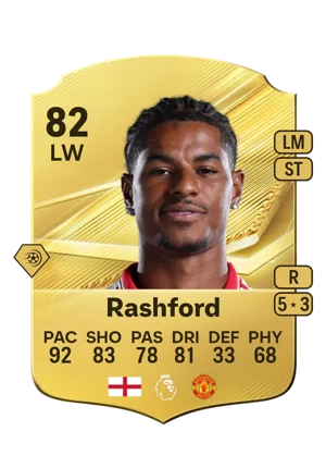 Rashford - 82 - Rare EA FC 27 card