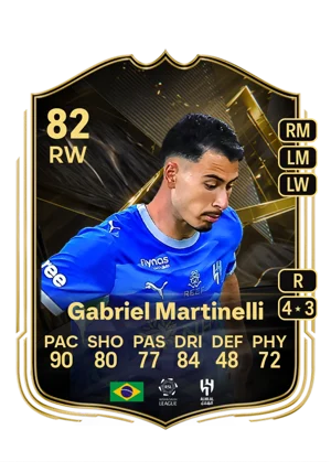 Gabriel Martinelli - 82 - Team of the week EA FC 27 card