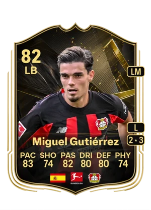 Miguel Gutiérrez - 82 - Team of the week EA FC 27 card