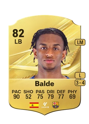 Balde - 82 - Rare EA FC 27 card