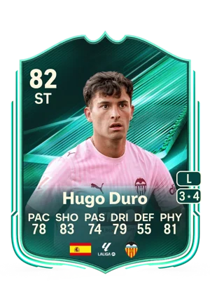 Hugo Duro - 82 - Squad Foundations EA FC 27 card