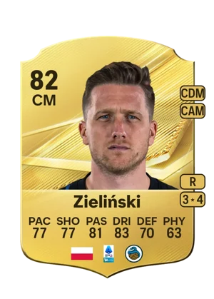 Zieliński - 82 - Rare EA FC 27 card
