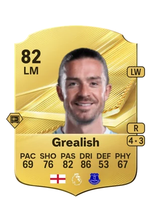 Grealish - 82 - Rare EA FC 27 card
