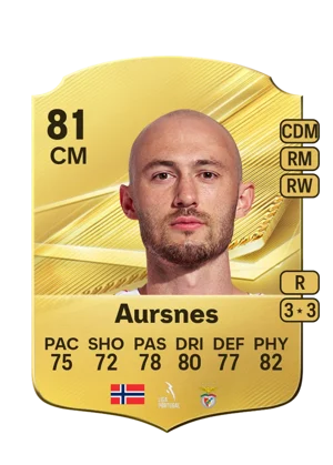 Aursnes - 81 - Rare EA FC 27 card