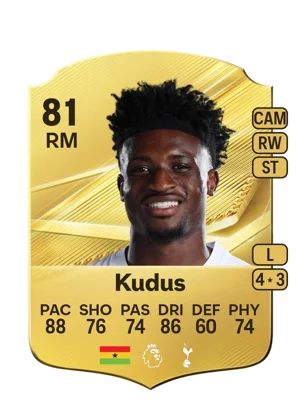 Kudus - 81 - Rare EA FC 27 card