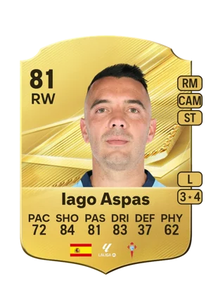 Iago Aspas - 81 - Rare EA FC 27 card