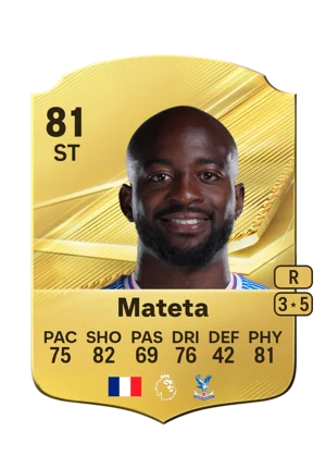 Mateta - 81 - Rare EA FC 27 card