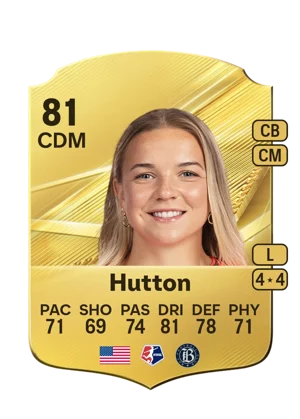 Hutton - 81 - Rare EA FC 27 card