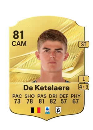 De Ketelaere - 81 - Rare EA FC 27 card