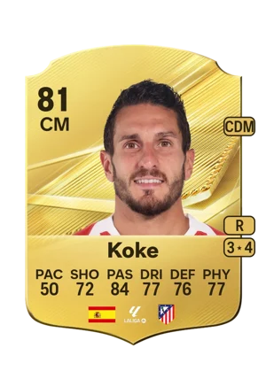 Koke - 81 - Rare EA FC 27 card