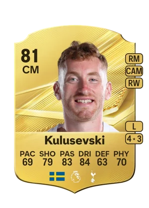 Kulusevski - 81 - Rare EA FC 27 card