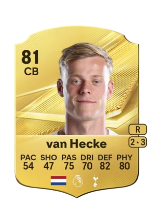 van Hecke - 81 - Rare EA FC 27 card