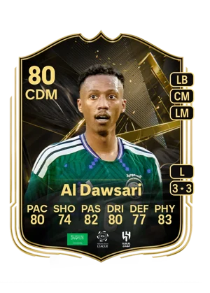 Al Dawsari - 80 - Team of the week EA FC 27 card