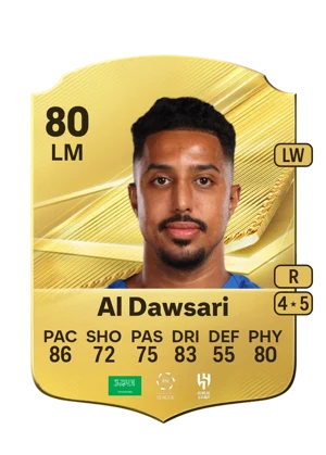 Al Dawsari - 80 - Rare EA FC 27 card