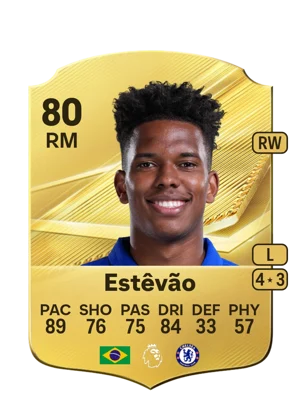 Estêvão - 80 - Rare EA FC 27 card