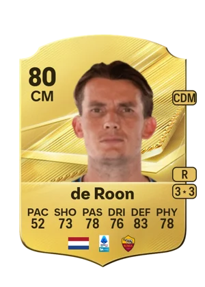 de Roon - 80 - Rare EA FC 27 card