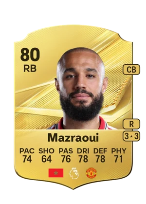 Mazraoui - 80 - Rare EA FC 27 card