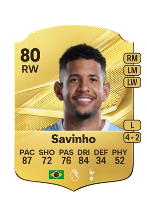 Savinho - 80 - Rare EA FC 27 card