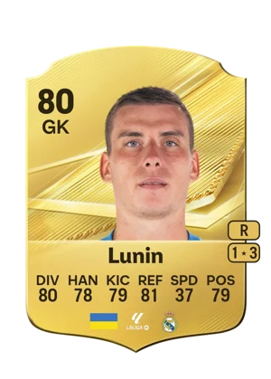 Lunin - 80 - Rare EA FC 27 card