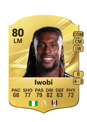 Iwobi - 80 - Rare EA FC 27 card