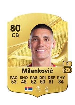 Milenković - 80 - Rare EA FC 27 card