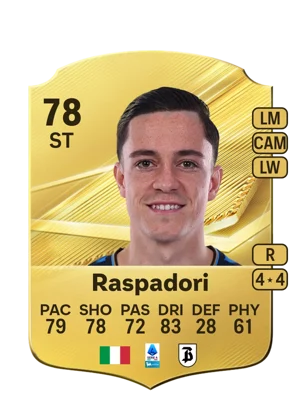 Raspadori - 78 - Rare EA FC 27 card